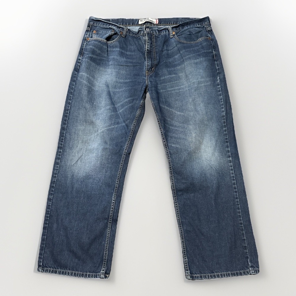 Vintage Levis 559 Jeans Mens 42x30 Blue Dark Wash Cotton Relaxed Straight Denim
